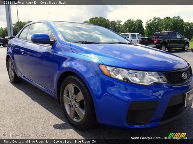 Corsa Blue / Black 2012 Kia Forte Koup EX