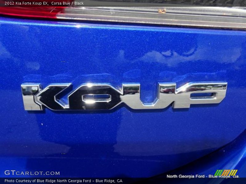 Corsa Blue / Black 2012 Kia Forte Koup EX