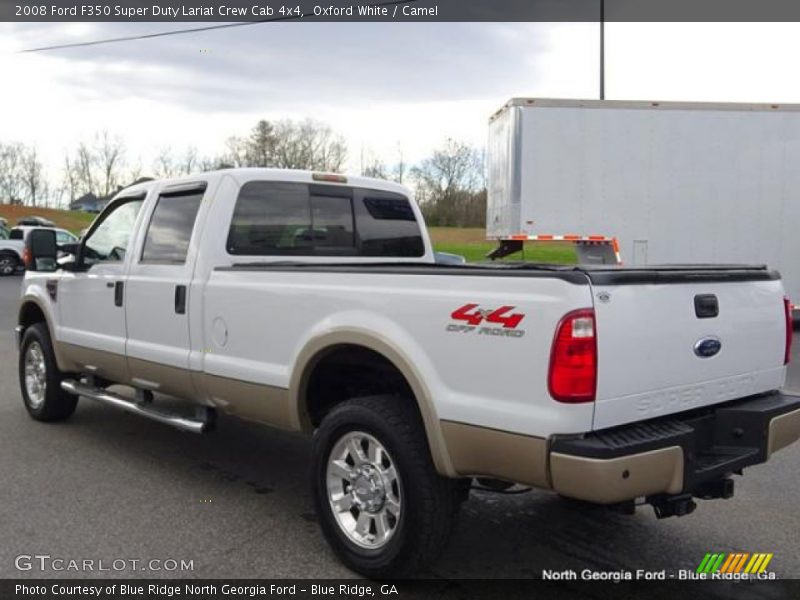 Oxford White / Camel 2008 Ford F350 Super Duty Lariat Crew Cab 4x4