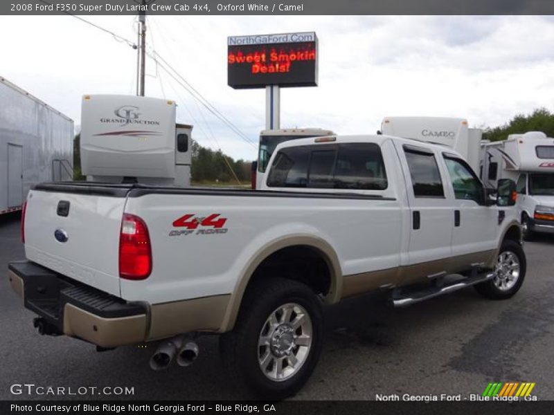 Oxford White / Camel 2008 Ford F350 Super Duty Lariat Crew Cab 4x4