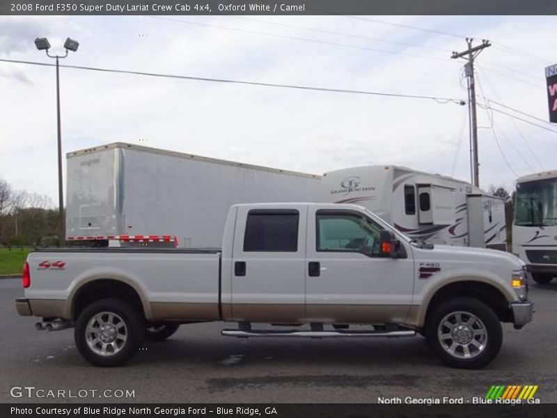 Oxford White / Camel 2008 Ford F350 Super Duty Lariat Crew Cab 4x4