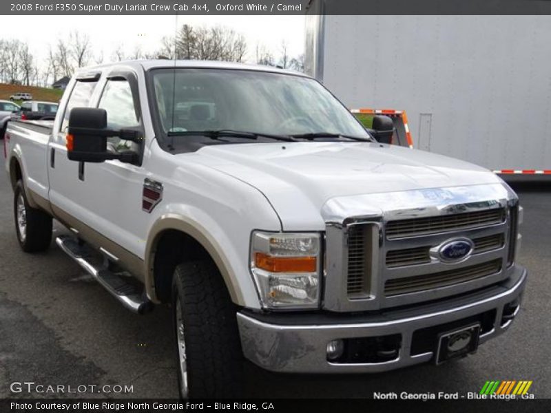 Oxford White / Camel 2008 Ford F350 Super Duty Lariat Crew Cab 4x4