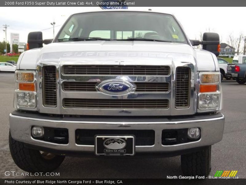 Oxford White / Camel 2008 Ford F350 Super Duty Lariat Crew Cab 4x4