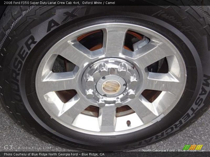 Oxford White / Camel 2008 Ford F350 Super Duty Lariat Crew Cab 4x4