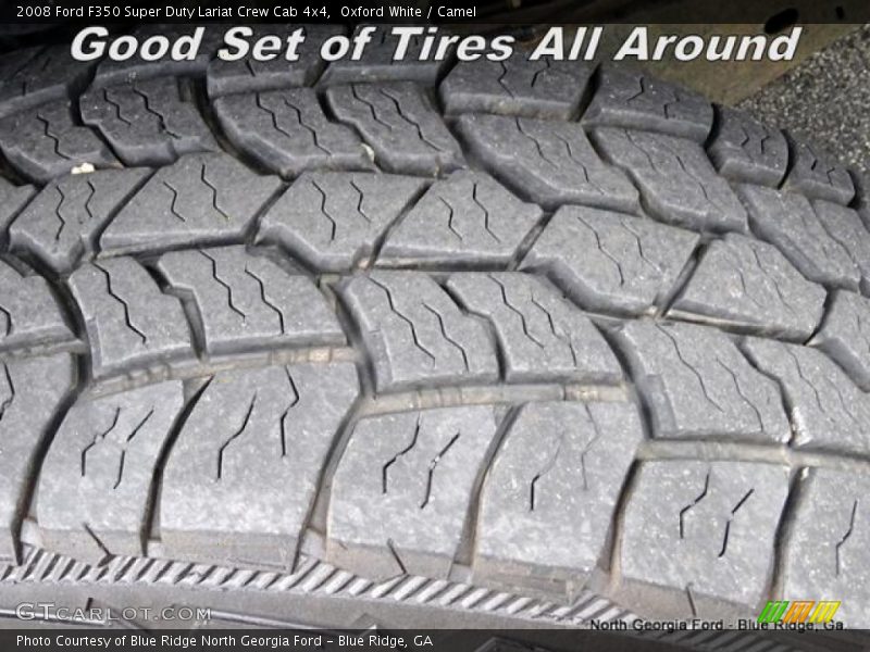 Oxford White / Camel 2008 Ford F350 Super Duty Lariat Crew Cab 4x4