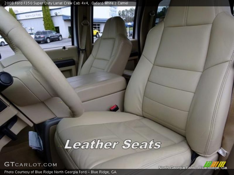 Oxford White / Camel 2008 Ford F350 Super Duty Lariat Crew Cab 4x4