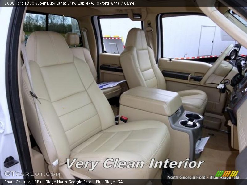 Oxford White / Camel 2008 Ford F350 Super Duty Lariat Crew Cab 4x4