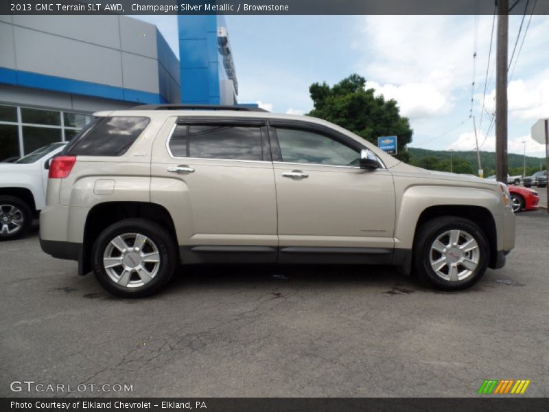 Champagne Silver Metallic / Brownstone 2013 GMC Terrain SLT AWD