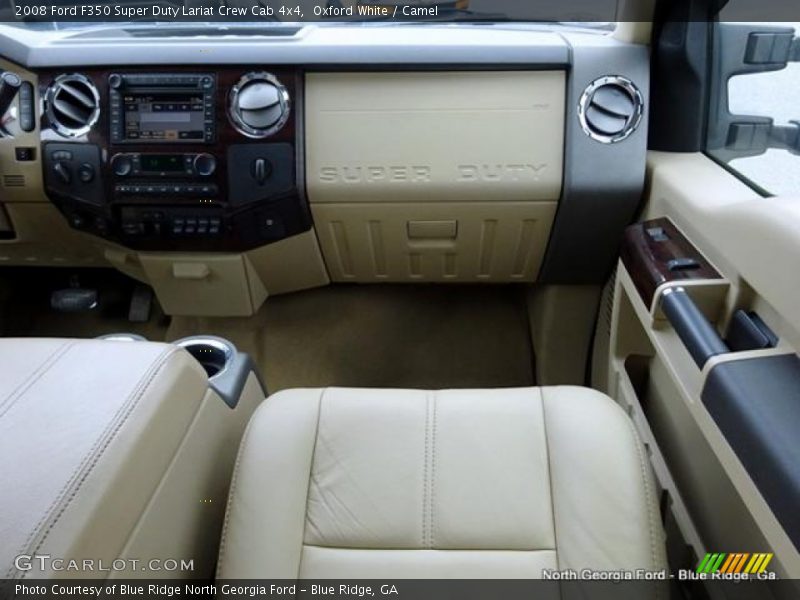 Oxford White / Camel 2008 Ford F350 Super Duty Lariat Crew Cab 4x4