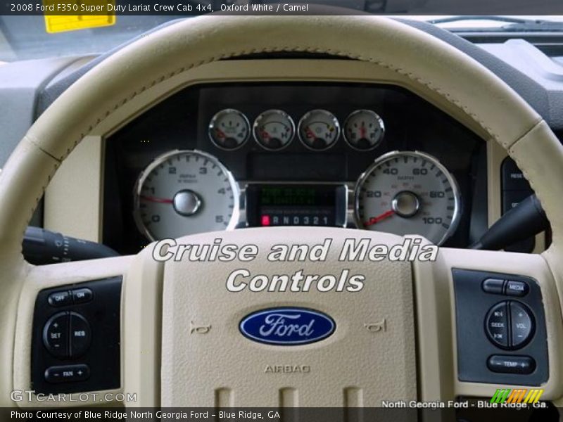 Oxford White / Camel 2008 Ford F350 Super Duty Lariat Crew Cab 4x4