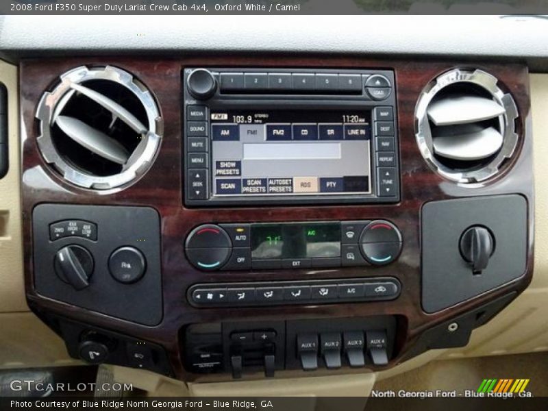 Oxford White / Camel 2008 Ford F350 Super Duty Lariat Crew Cab 4x4