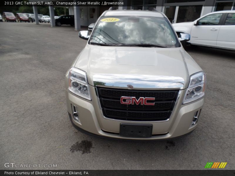 Champagne Silver Metallic / Brownstone 2013 GMC Terrain SLT AWD
