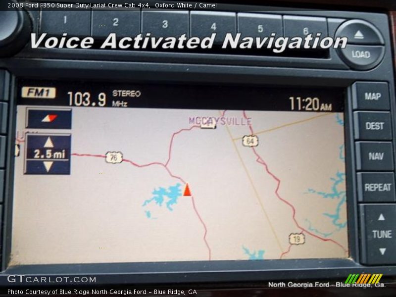 Oxford White / Camel 2008 Ford F350 Super Duty Lariat Crew Cab 4x4