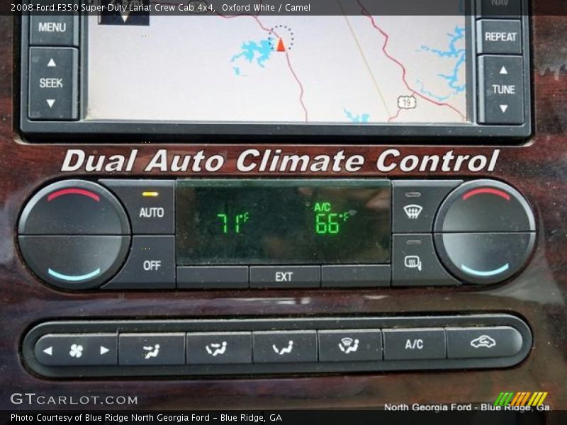 Oxford White / Camel 2008 Ford F350 Super Duty Lariat Crew Cab 4x4