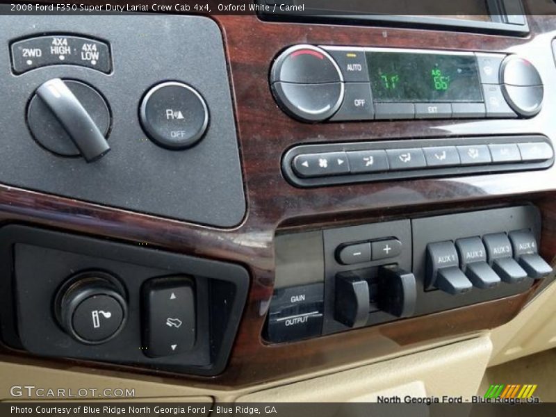 Oxford White / Camel 2008 Ford F350 Super Duty Lariat Crew Cab 4x4
