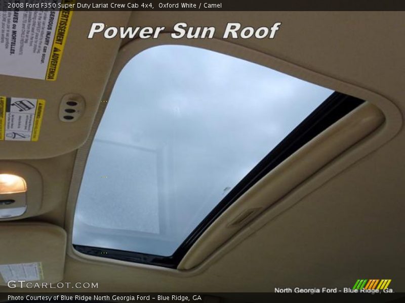 Oxford White / Camel 2008 Ford F350 Super Duty Lariat Crew Cab 4x4