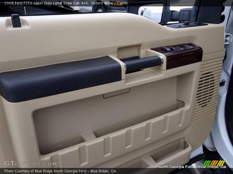 Oxford White / Camel 2008 Ford F350 Super Duty Lariat Crew Cab 4x4