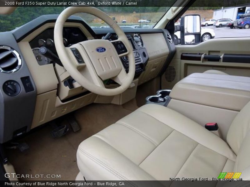 Oxford White / Camel 2008 Ford F350 Super Duty Lariat Crew Cab 4x4