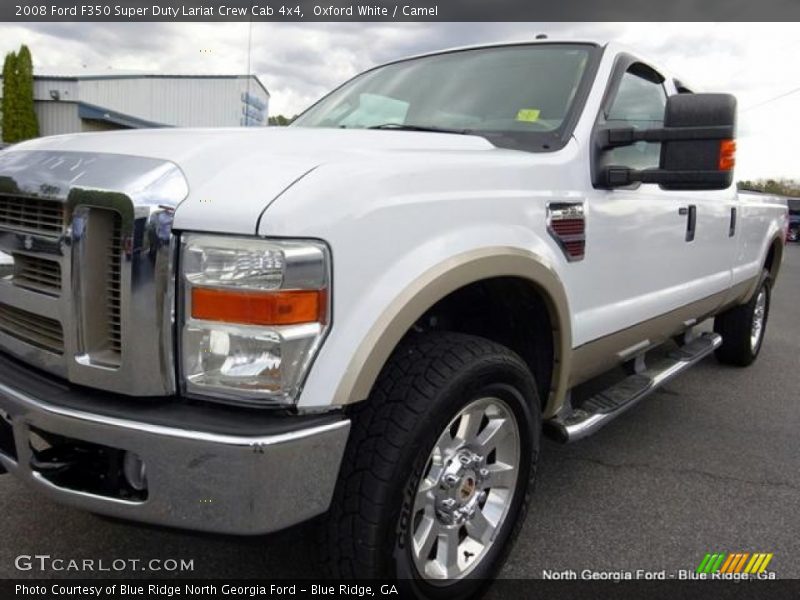Oxford White / Camel 2008 Ford F350 Super Duty Lariat Crew Cab 4x4