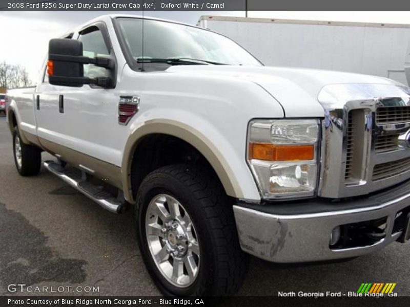 Oxford White / Camel 2008 Ford F350 Super Duty Lariat Crew Cab 4x4
