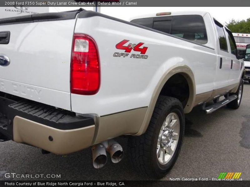Oxford White / Camel 2008 Ford F350 Super Duty Lariat Crew Cab 4x4