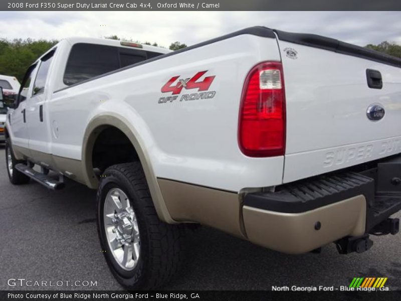 Oxford White / Camel 2008 Ford F350 Super Duty Lariat Crew Cab 4x4