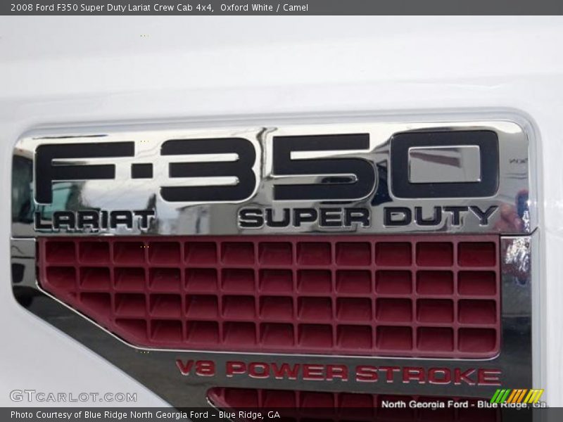 Oxford White / Camel 2008 Ford F350 Super Duty Lariat Crew Cab 4x4