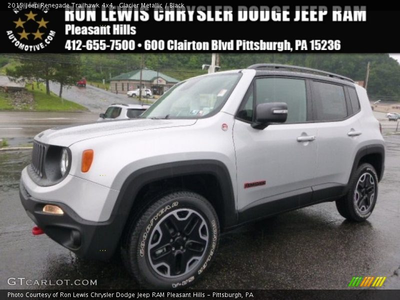 Glacier Metallic / Black 2015 Jeep Renegade Trailhawk 4x4