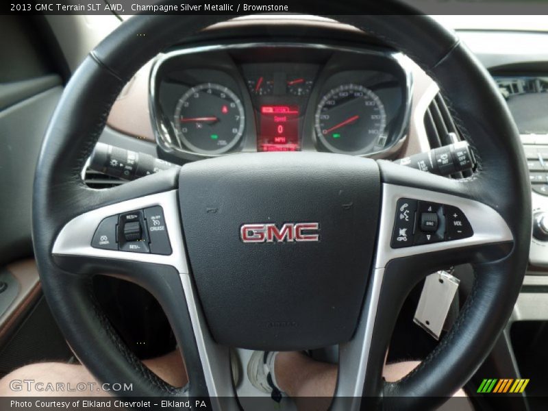 Champagne Silver Metallic / Brownstone 2013 GMC Terrain SLT AWD