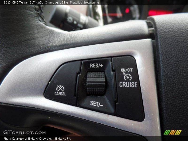 Champagne Silver Metallic / Brownstone 2013 GMC Terrain SLT AWD