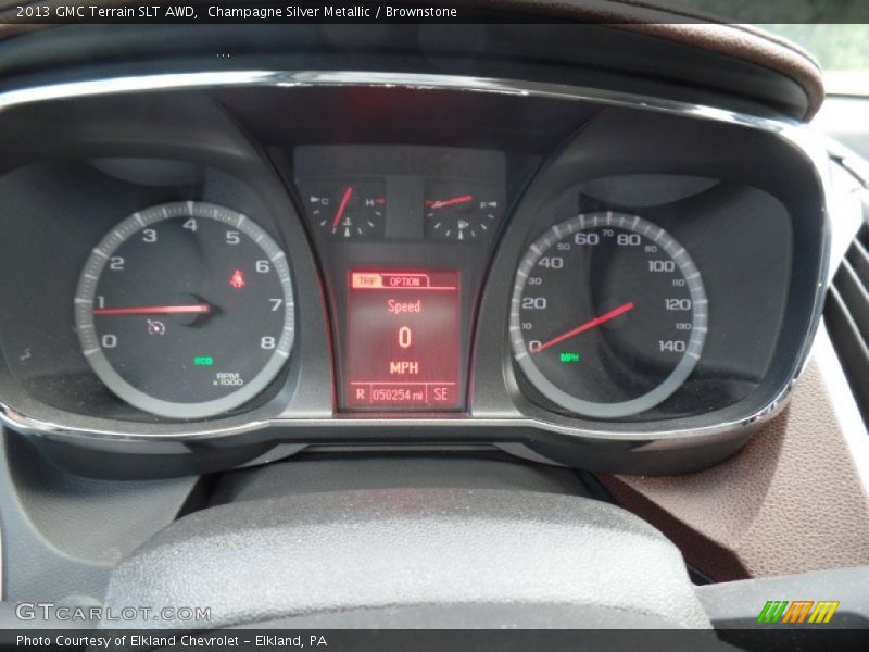 Champagne Silver Metallic / Brownstone 2013 GMC Terrain SLT AWD