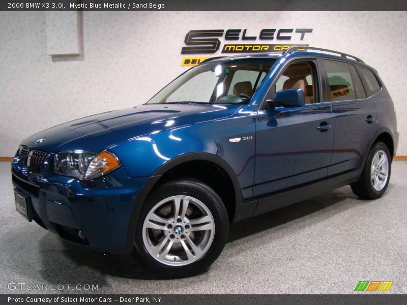 Mystic Blue Metallic / Sand Beige 2006 BMW X3 3.0i