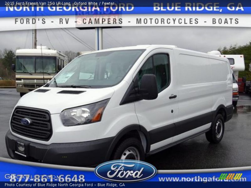 Oxford White / Pewter 2015 Ford Transit Van 250 LR Long