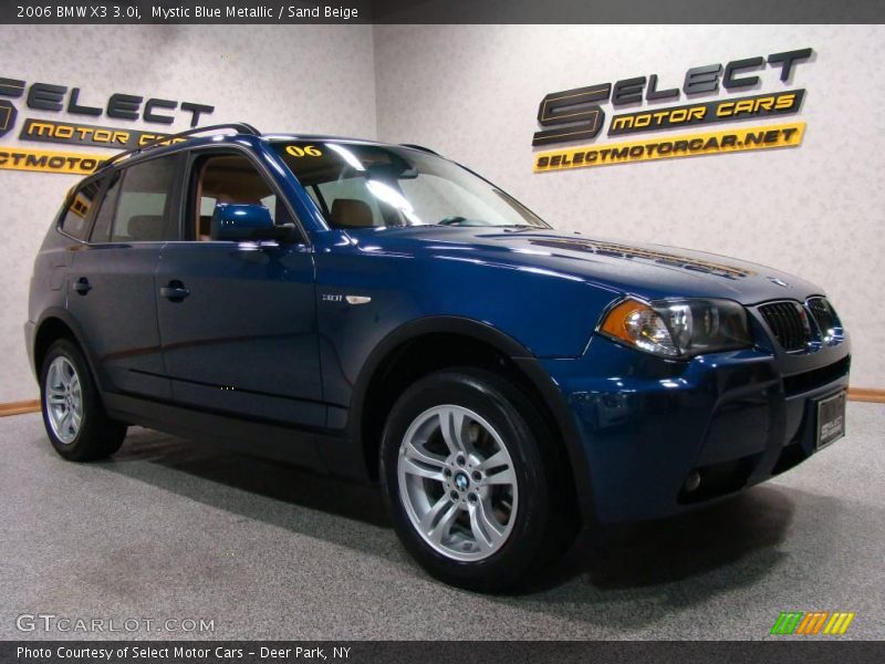 Mystic Blue Metallic / Sand Beige 2006 BMW X3 3.0i