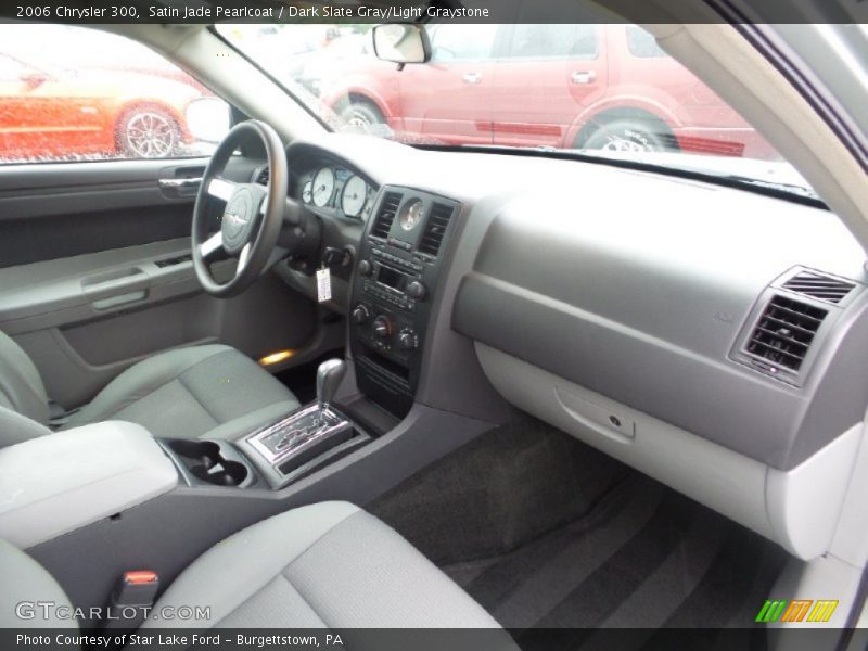 Satin Jade Pearlcoat / Dark Slate Gray/Light Graystone 2006 Chrysler 300