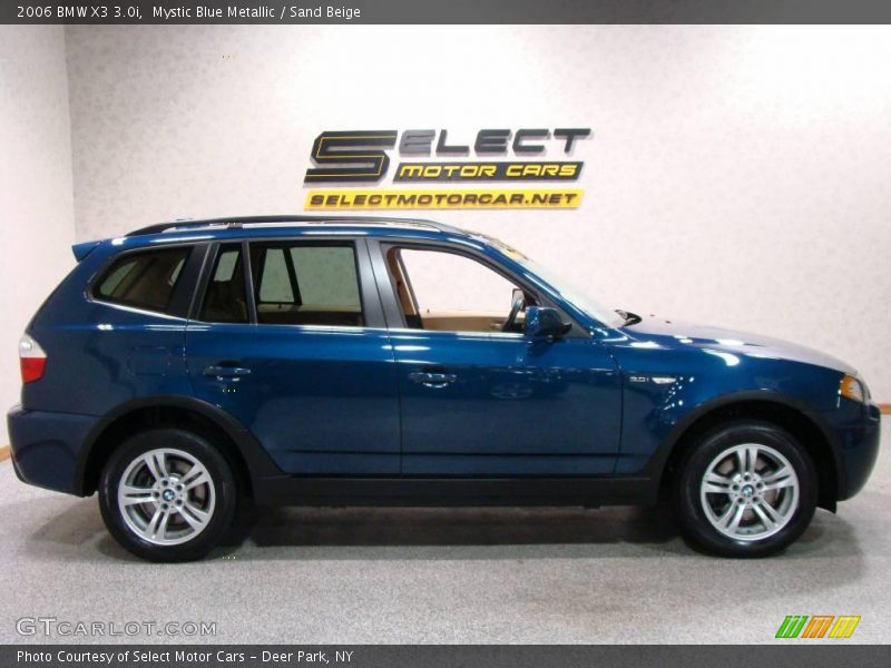 Mystic Blue Metallic / Sand Beige 2006 BMW X3 3.0i