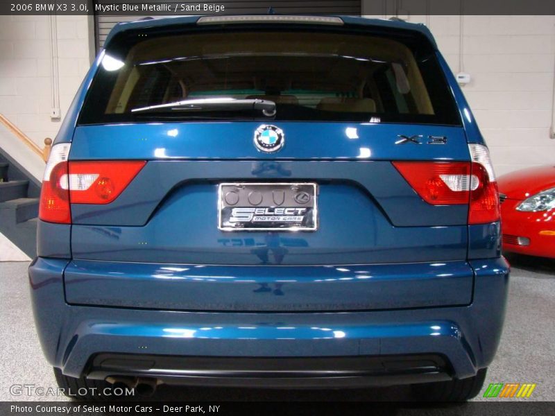 Mystic Blue Metallic / Sand Beige 2006 BMW X3 3.0i