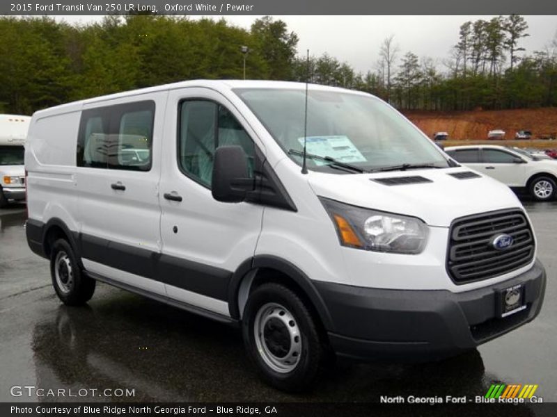 Oxford White / Pewter 2015 Ford Transit Van 250 LR Long