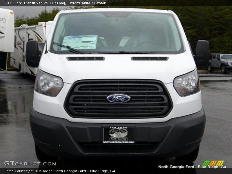 Oxford White / Pewter 2015 Ford Transit Van 250 LR Long