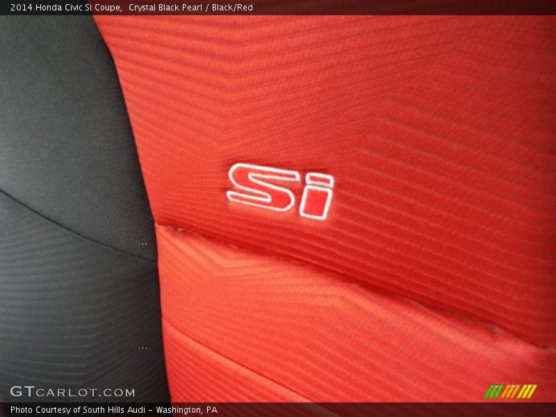 Crystal Black Pearl / Black/Red 2014 Honda Civic Si Coupe