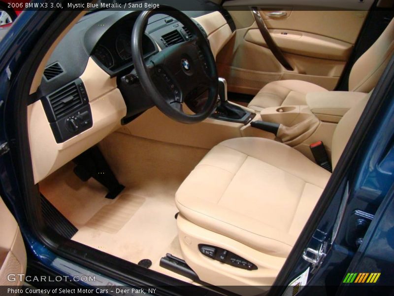 Mystic Blue Metallic / Sand Beige 2006 BMW X3 3.0i