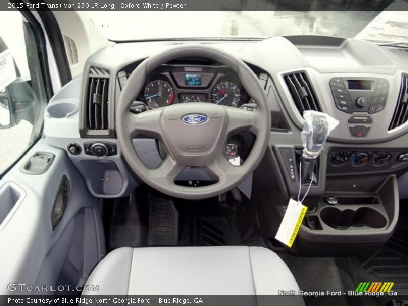 Oxford White / Pewter 2015 Ford Transit Van 250 LR Long