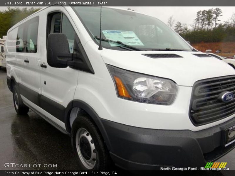 Oxford White / Pewter 2015 Ford Transit Van 250 LR Long