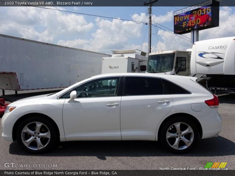 Blizzard Pearl / Ivory 2009 Toyota Venza V6 AWD