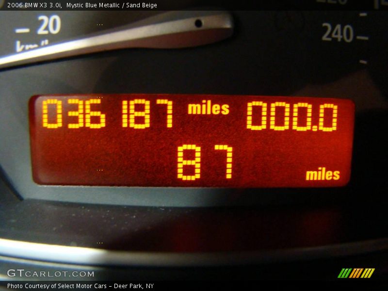 Mystic Blue Metallic / Sand Beige 2006 BMW X3 3.0i