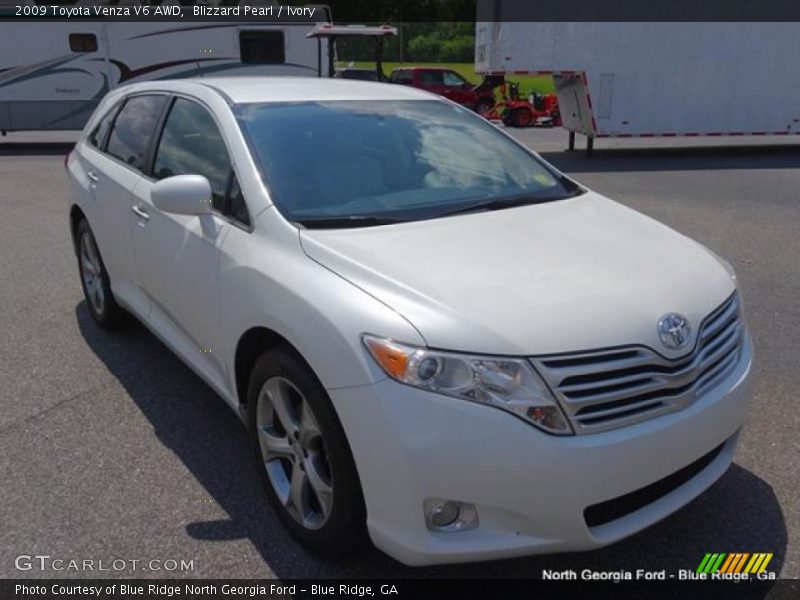 Blizzard Pearl / Ivory 2009 Toyota Venza V6 AWD