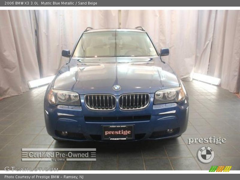 Mystic Blue Metallic / Sand Beige 2006 BMW X3 3.0i