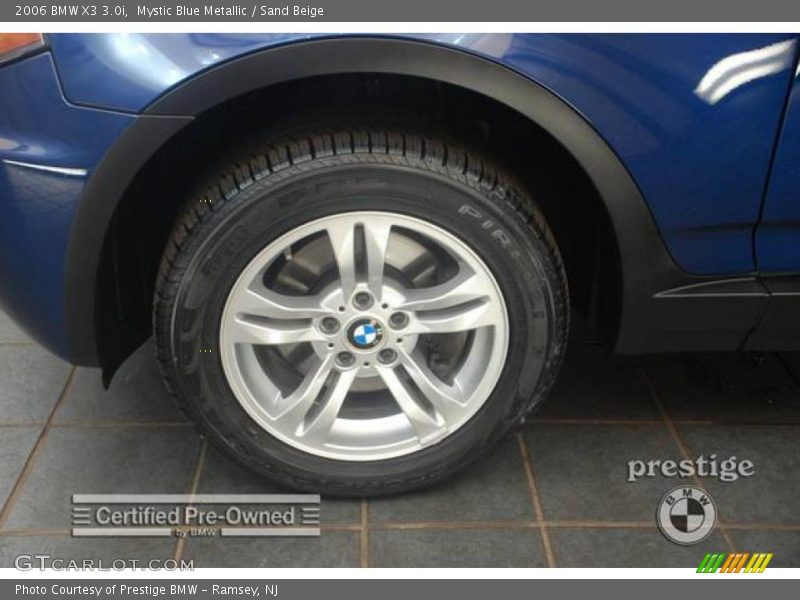 Mystic Blue Metallic / Sand Beige 2006 BMW X3 3.0i