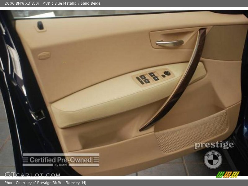 Mystic Blue Metallic / Sand Beige 2006 BMW X3 3.0i