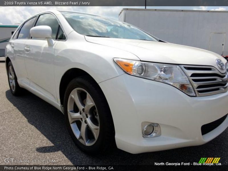 Blizzard Pearl / Ivory 2009 Toyota Venza V6 AWD